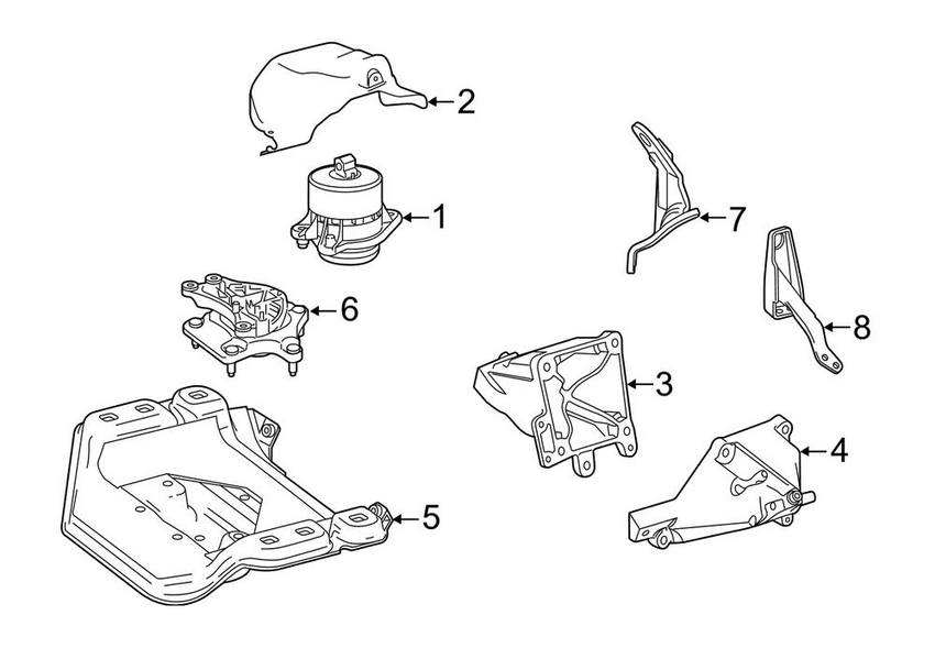 Mercedes Engine Mount - Passenger Side 2222407817